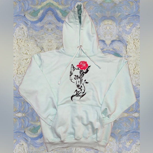 Lone Wolf Mint Green Hoodie - Picture 1 of 1